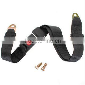 Black Car Seat Belt Lap Belt / auto Adjustable Safety belt / seat belt buckle