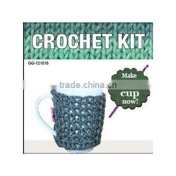 DIY crochet kit cup cozy mug cover