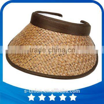 Ladies real straw sun visor hats