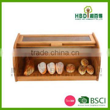 Factory price for different sizes cheap and modern kitchen bamboo bread bin