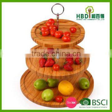 3 Layers Tiered Round Rotable Tray