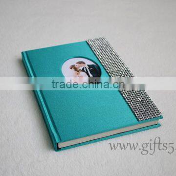 Elegant wedding guest book in handmade with bling rhinestone for best wedding gifts