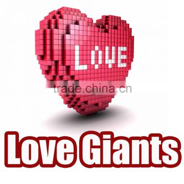 Drop Shipping Love Giants Black/Orange 2 Colors Sofa Cushion Cover 1 PCS