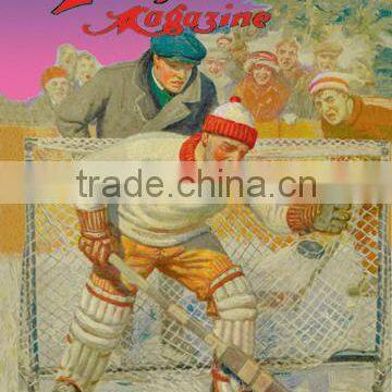 Goalie Making Glove Save 12x18 Giclee on canvas
