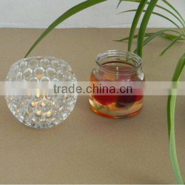 Colorful jelly candles in jar on sale for home decoration