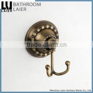 Fancy Decorative Zinc Alloy Antique Bronze Bathroom Accessories Wall Mounted Robe Hook