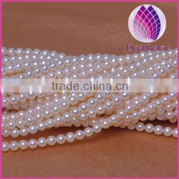 AAA1 Grade natural 5.0-6.0mm white round freshwater pearl