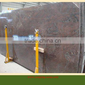 Indian multicolor red granite slab