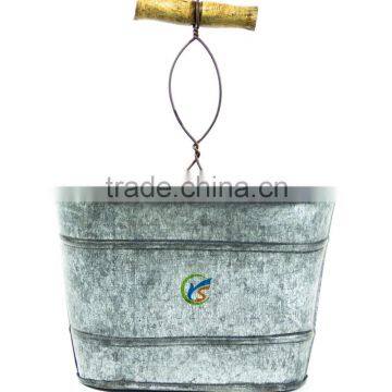 Small Galvanized Hanging Bucket