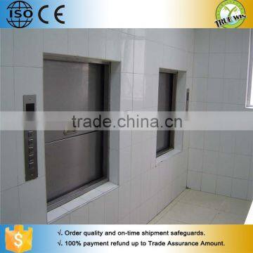 New style top sell 0.4m/s food elevator/dumbwaiter lift