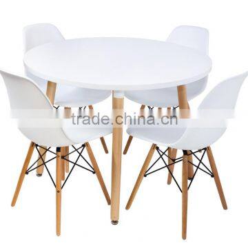 Modern MDF top wood dining table Round dining table