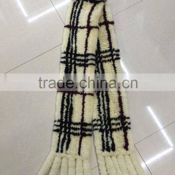 custom made accept rex rabbit fur scarf SC4