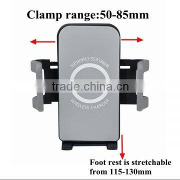 Dual Adjustable Qi Standard Windshield Car Cellphone Holder With Charger for 3.5-6 Inch Smart Phone photo-2