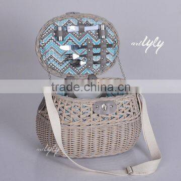 Food Use and Plant Fiber Material rattan picnic basket