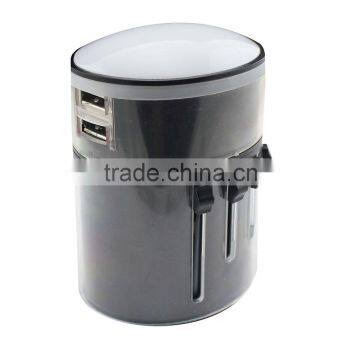 Multifunctional power converter universal swiss travel adapter 2 USB