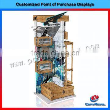 Hot selling security wood flooring arnette sunglasses display rack