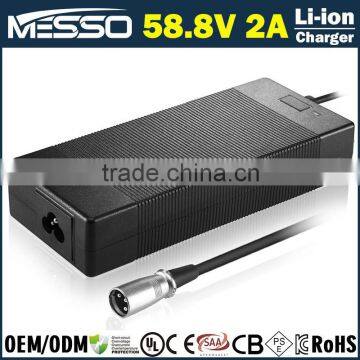 58.8V 2A Lithium Battery Charger 14s 50.4V Li-ion Battery Charger 58.8V Lipo Charger