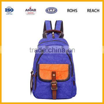 Canvas sports backpack manufacturer, wholesale school bags