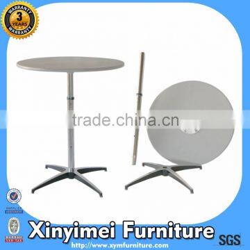 Round Wooden Folding Cocktail Table