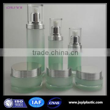 new fancy plastic acrylic round cosmetic bottle and jars ,cosmetic jars and bottles