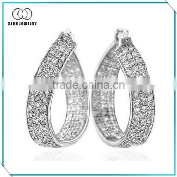 High Quality 925 Silver Luxury Hoop Earrings