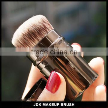 Gunmental Retractable Travel Powder Brush Portable Beauty Makeup Tool Brush