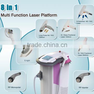 Anti-Redness 8 In 1 Multi Function Laser Platform Clinic E Light Ipl Rf Beauty Equipment 2940nm Laser