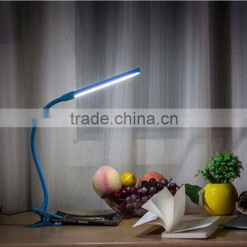 Cheap Foldable plastic LED table lamp with USB charger for computer use