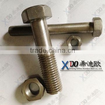 alloy20 hex bolt full thread uns n08020 china screw manufacturer