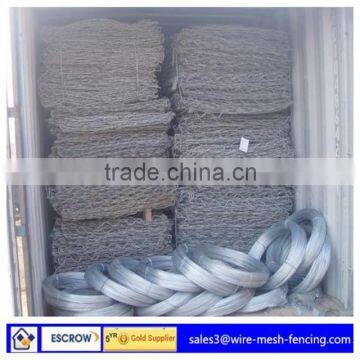 Heavy duty galvanized gabion box/hot sale flood control hexagonal wire mesh gabion box