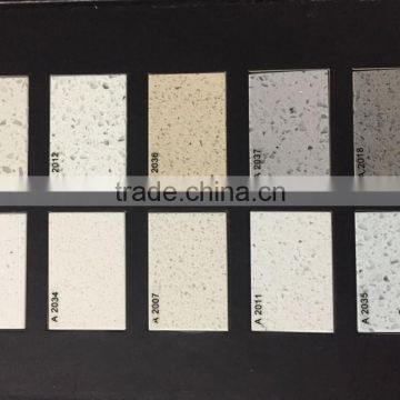 Beige color artificial quartz stone slabs used for countertops