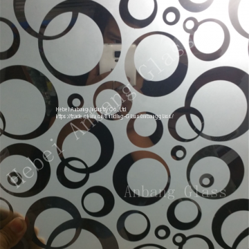 Design glass clear fosted titanium glass, high quality titanium coated mirror glass, decorative art glass