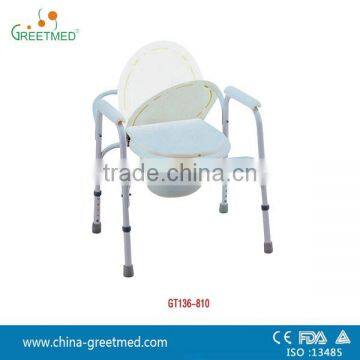 cheap price hospital folding commode chair for elderly without wheels