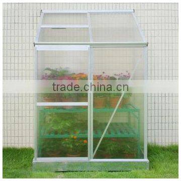 Hot sale aluminum lean-to garden greenhouse HX64312