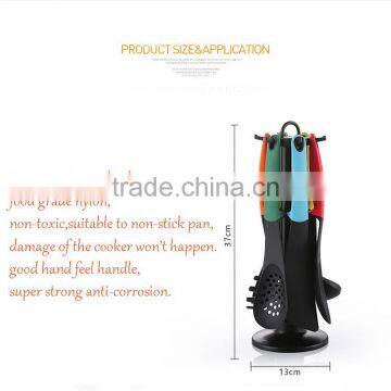 HF-217 7pcs New Designed Practical Colorful Nylon Kitchen Cooking Utensils Set photo-5