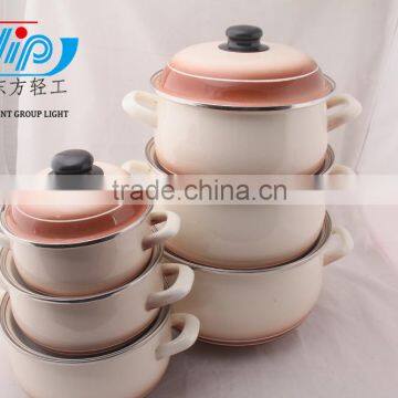 6 Pcs High Casserole Straight Shape W/Hollow Handle & Metal Cover Decor photo-2