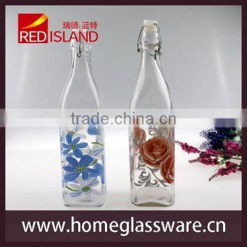 glass bottles swing top flask oil lemoncello water craft