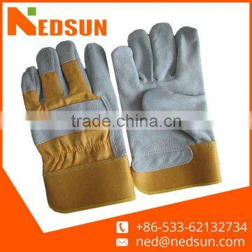 High quality working cow split industrial leather glove