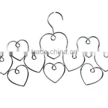 10-loop Belt Tie Bra Scarf Hanger and Multi-Purpose Closet Space Saving Organizer Holder, Chrome photo-2