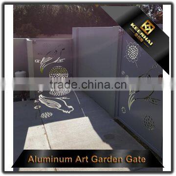 Laser Cut Powder Coated Aluminum Exterior Villa Entry Door photo-4