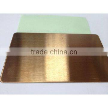 4x8 PVD Color Coated Hairline Stainless Steel 2MM Copper Sheet photo-5