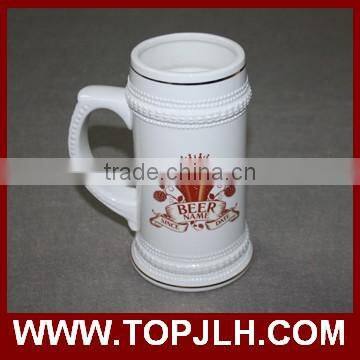 Logo Custom Non-disposable Ceramic Beer Mug 22oz Cup White Mug photo-3