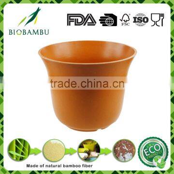 2016 New design home and garden decoration bamboo fiber flower pot, garden planter