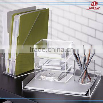 Custom hot sale 3 tier document tray/plastic A4 acrylic document tray
