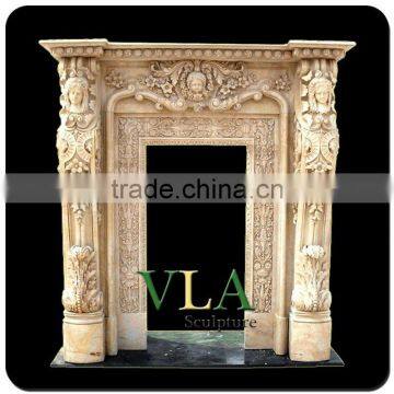 Elegant Statuary Marble Door Carving VD-029K