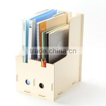 Cosmetics Storage Box DIY Desktop Storage Box Creative Wood Folder Decorative File Folder Box photo-5