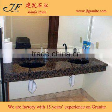 Prefab Granite Double Sink Restaurant Vanity Top