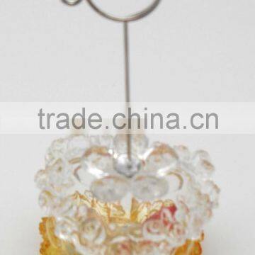 New Design Acrylic LED Lighting Heart Gift Box Card Holders for Desk Decor photo-5