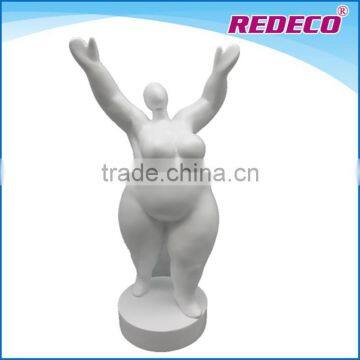 2017 Newly design white fat woman figurine