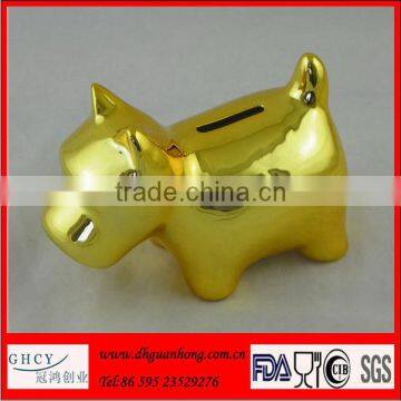 2014 new design ceramic money bank in dog shape